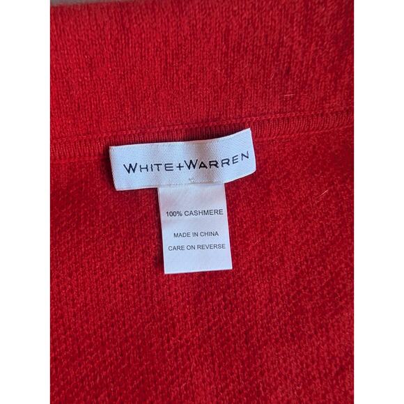 NWOT White + Warren Cashmere Luxe Oversize Cropped Shacket Sz S Desert Red 3C513 - Picture 11 of 14